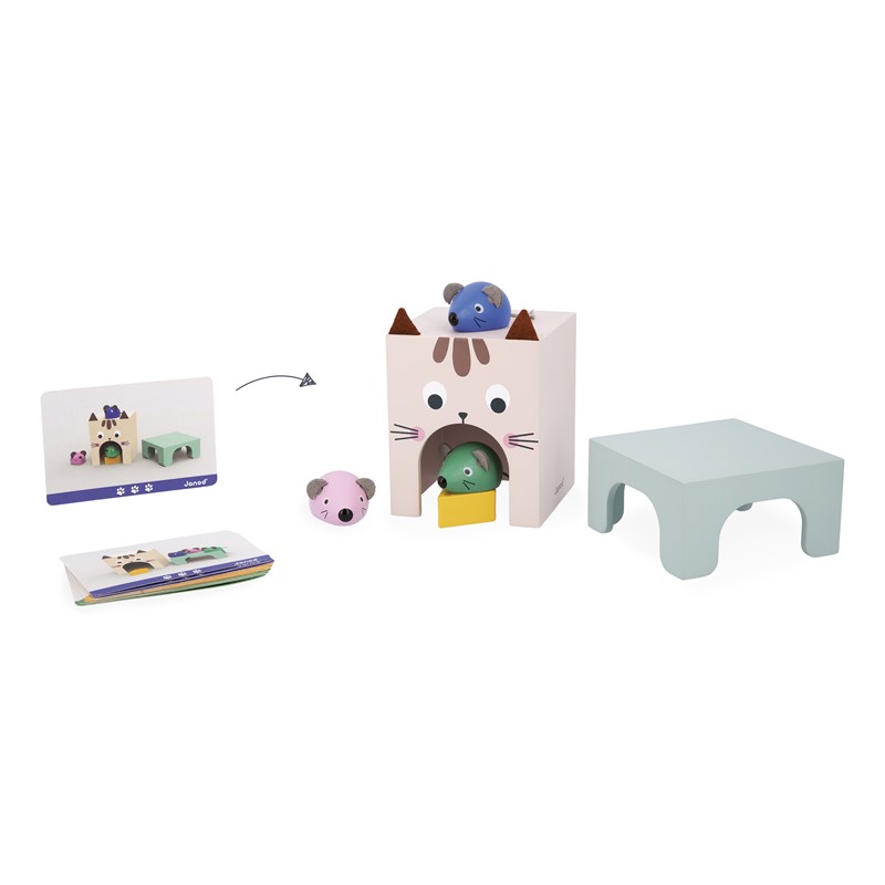 Orientarse en el espacio "Gato y Ratoncitos" - Janod - Imagen 4