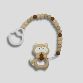 Mordedor Carro personalizado Silicona Beige Raccoon