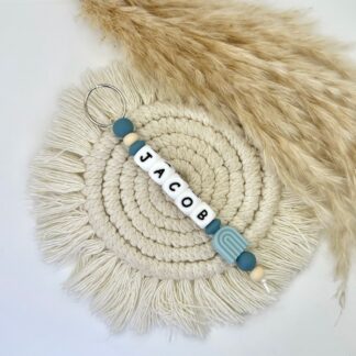 Llavero Silicona Personalizado Blue Rainbow