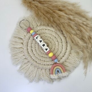 Llavero Silicona Personalizado Pink Rainbow