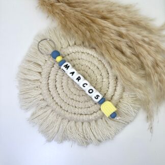 Llavero Silicona Personalizado Yellow Rainbow