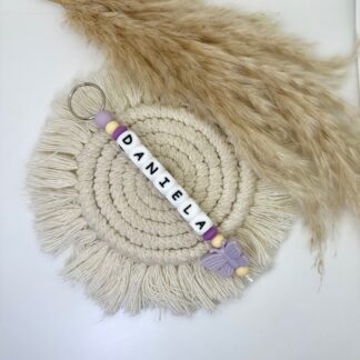 Llavero Silicona Personalizado Lilac Butterfly