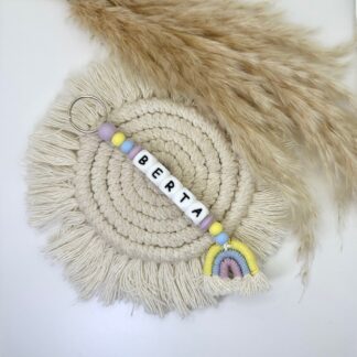 Llavero Silicona Personalizado Lilac Rainbow