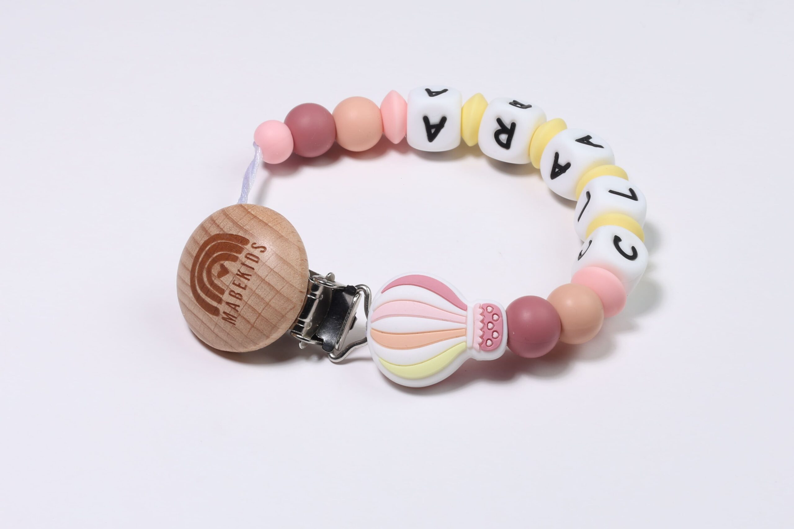 Chupetero Nombre Personalizado silicona Globo - Imagen 2