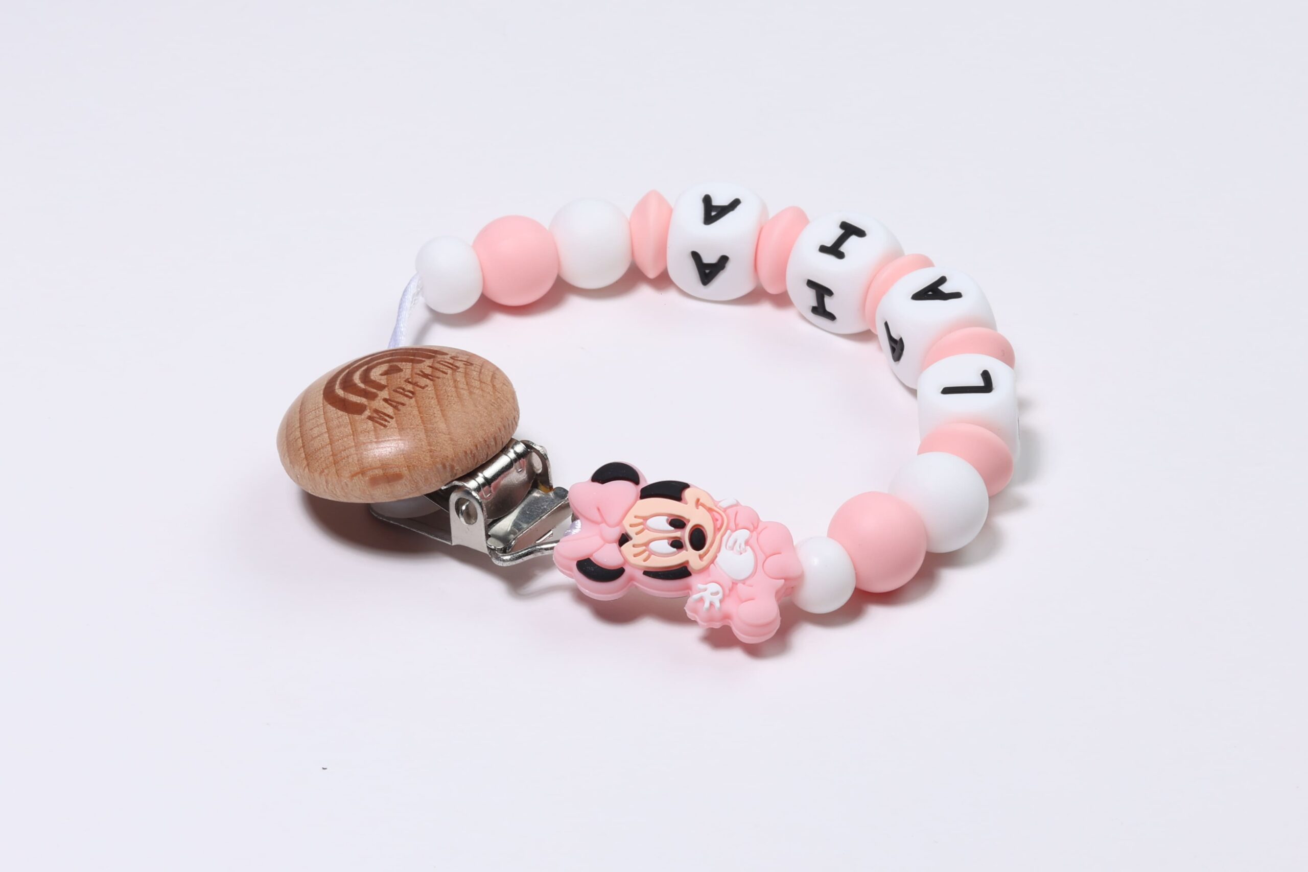Chupetero Nombre Personalizado silicona Minnie - Imagen 2