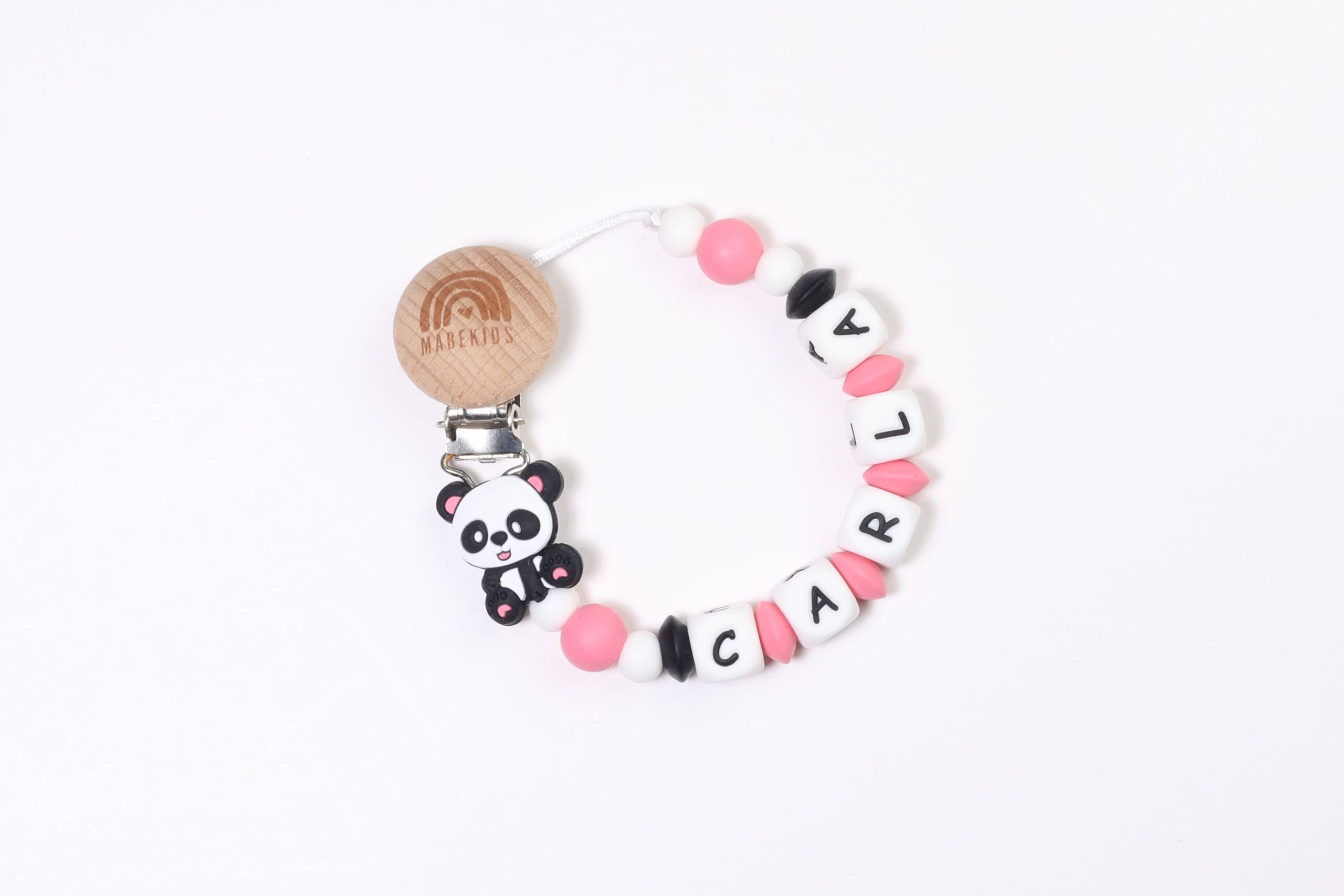 Chupetero Nombre Personalizado silicona Pink Panda