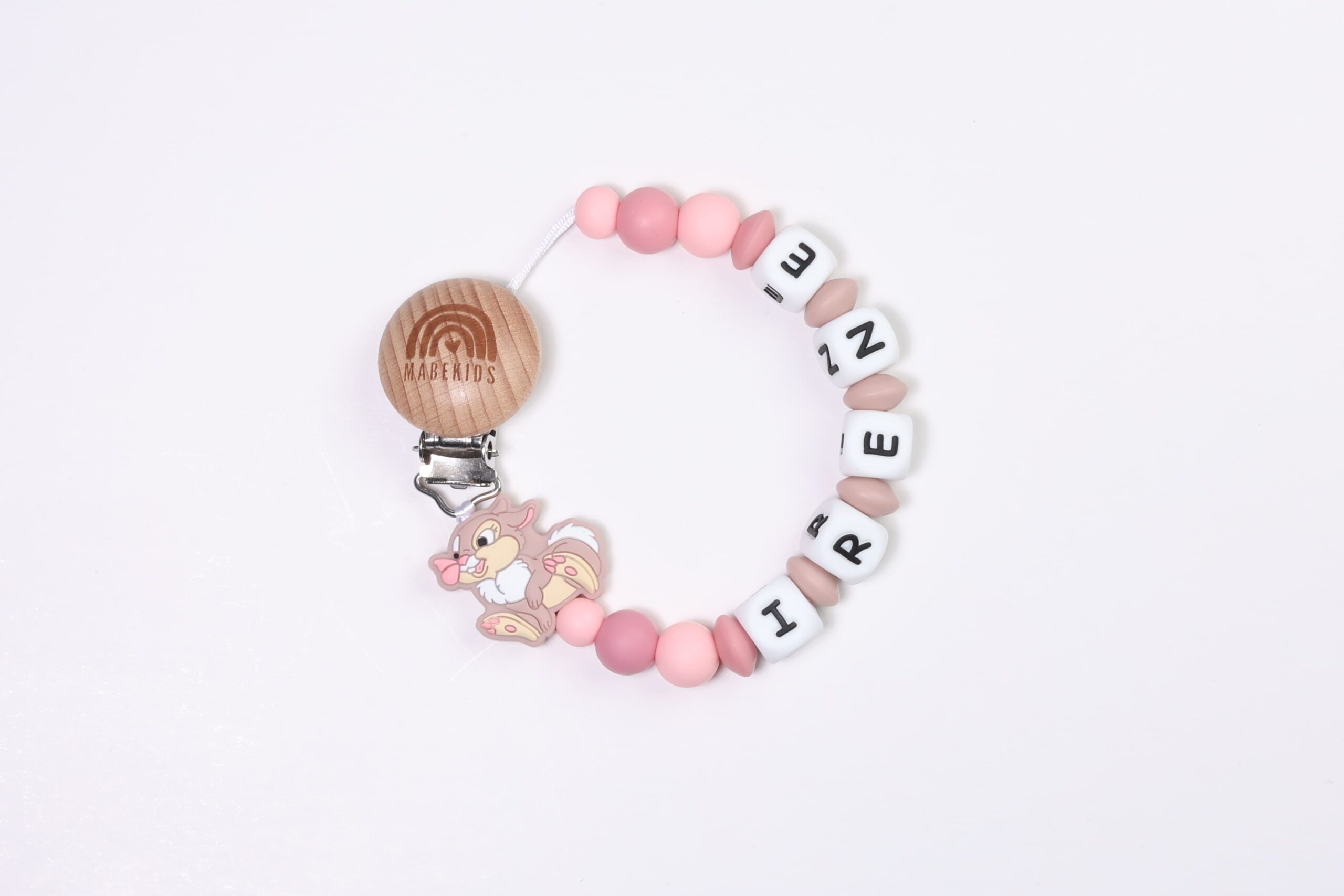 Chupetero Nombre Personalizado silicona Miss Bunny