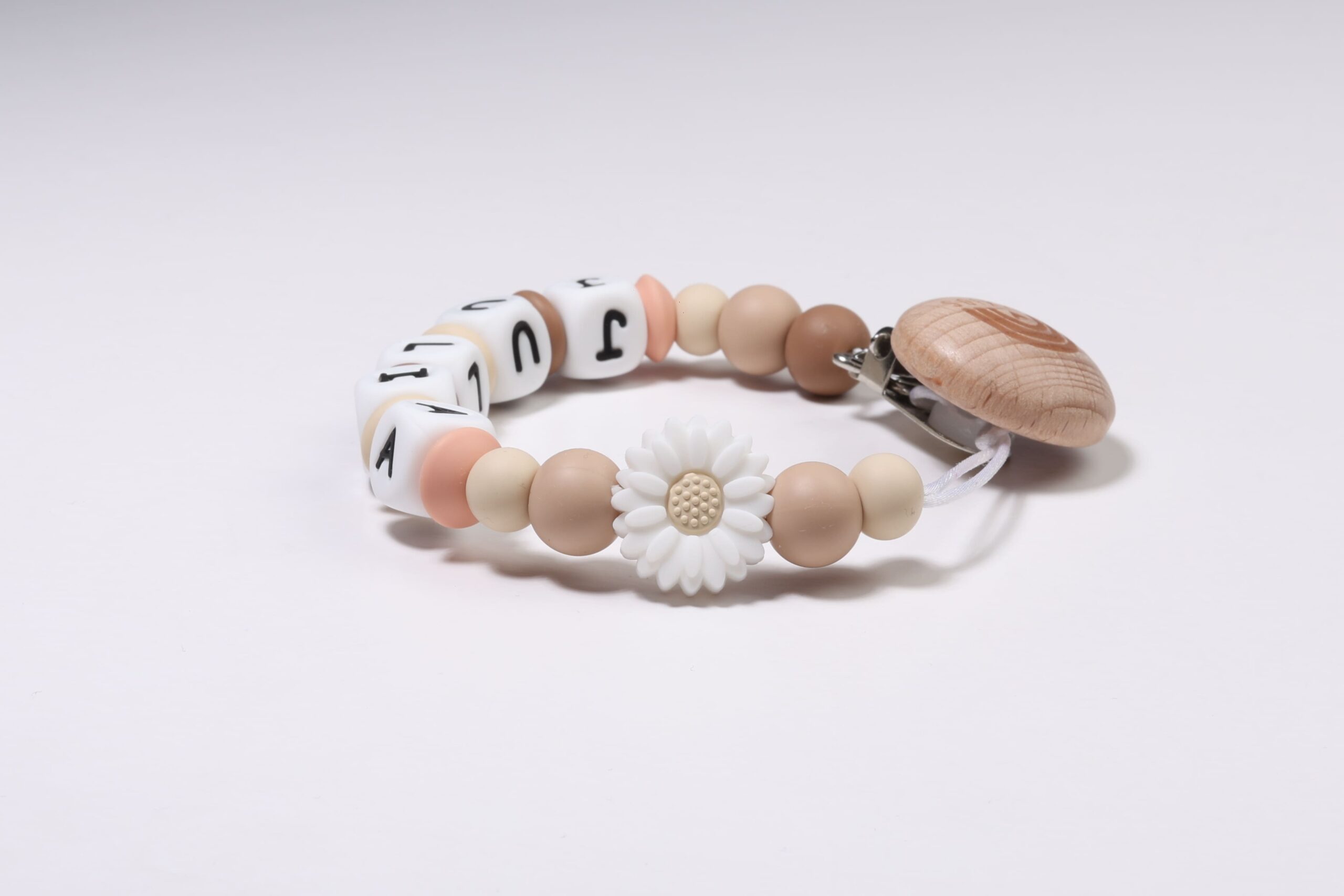 Chupetero Nombre Personalizado silicona Nature Daisy - Imagen 2
