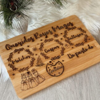 Bandeja madera personalizada Reyes Magos