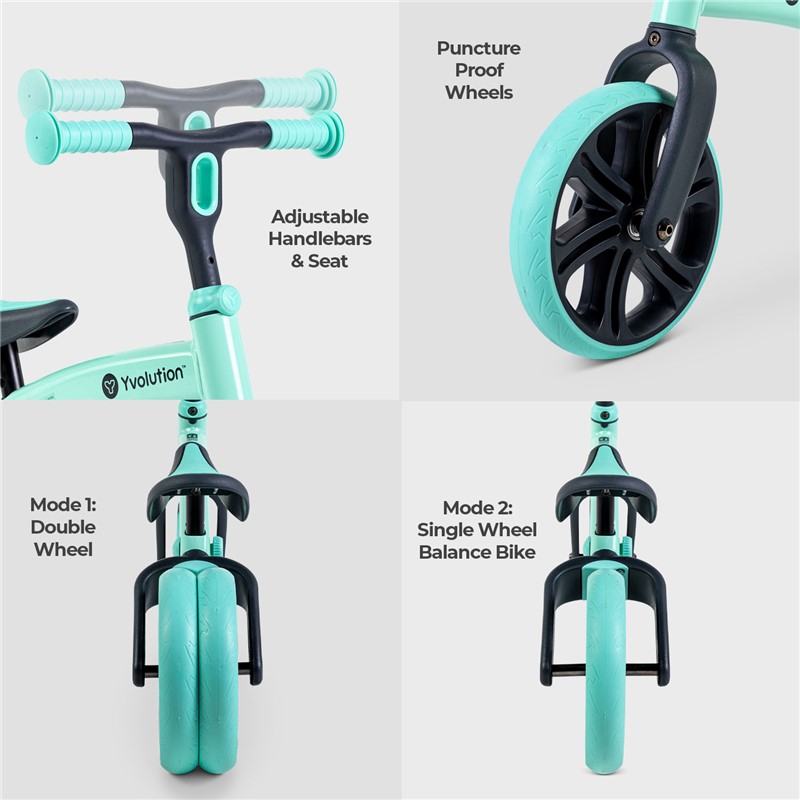 Bicicleta de equilibrio Verde Yvelo Junior - Yvolution - Imagen 6