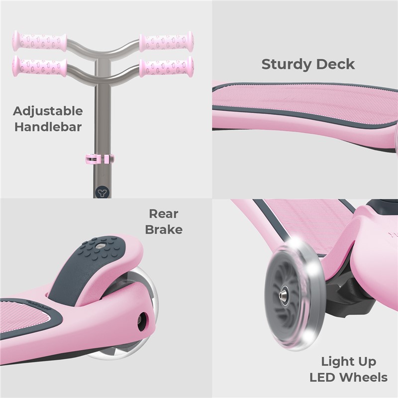 Patinete Air Rosa - Yvolution - Imagen 3