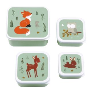 Set 4 cajas almuerzo Zorro - A Little Lovely Company