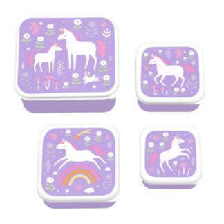 Set 4 cajas almuerzo Unicornios - A Little Lovely Company