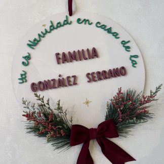 Placa Navidad personalizada casa