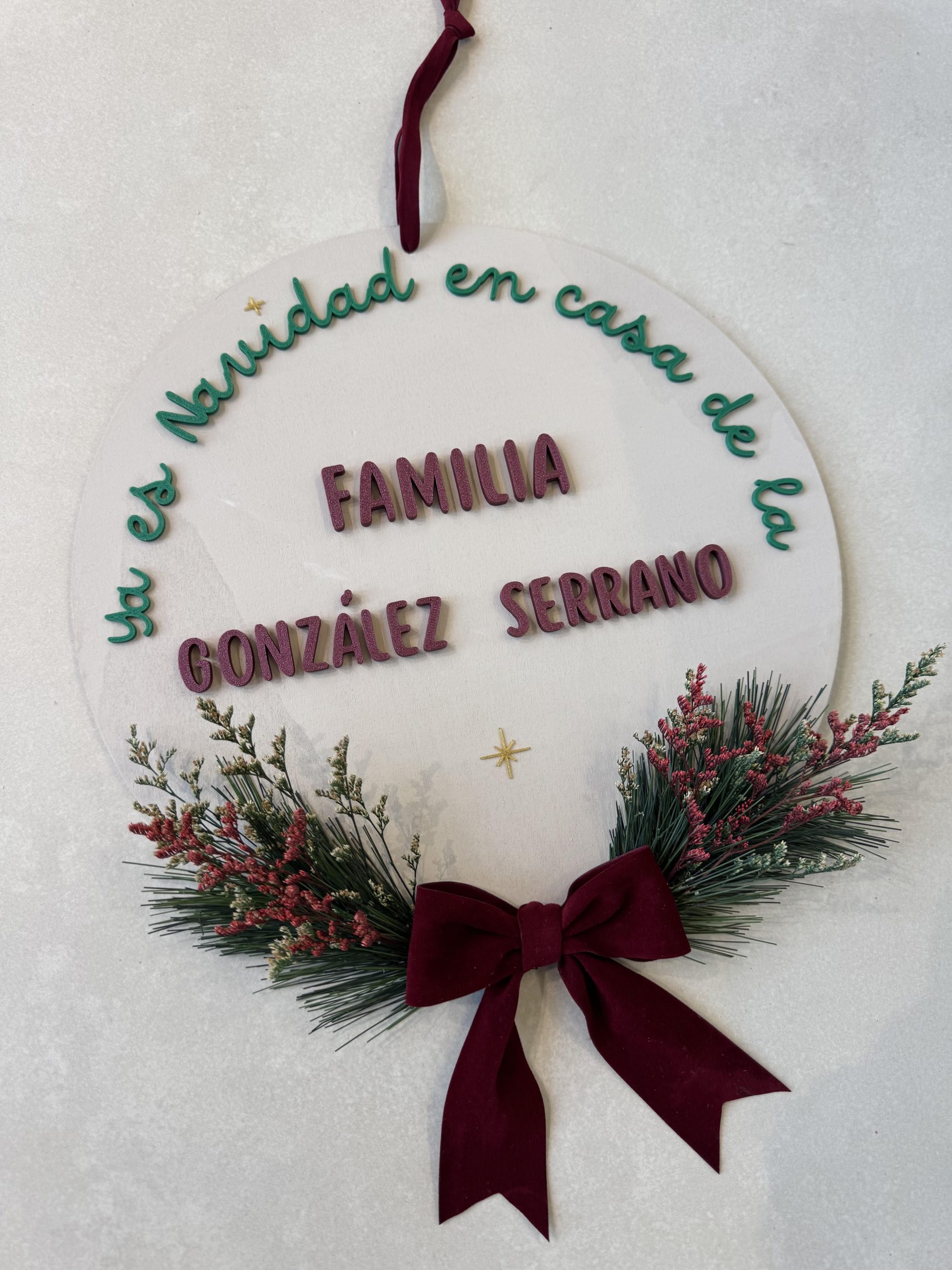 Placa Navidad personalizada casa