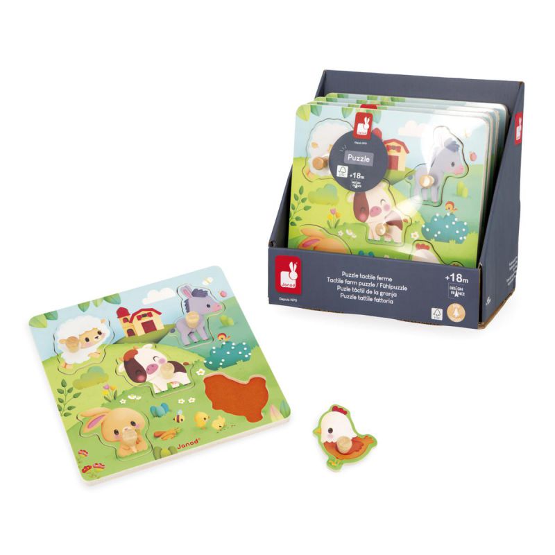 Puzzle Táctil Granja - Janod - Imagen 5