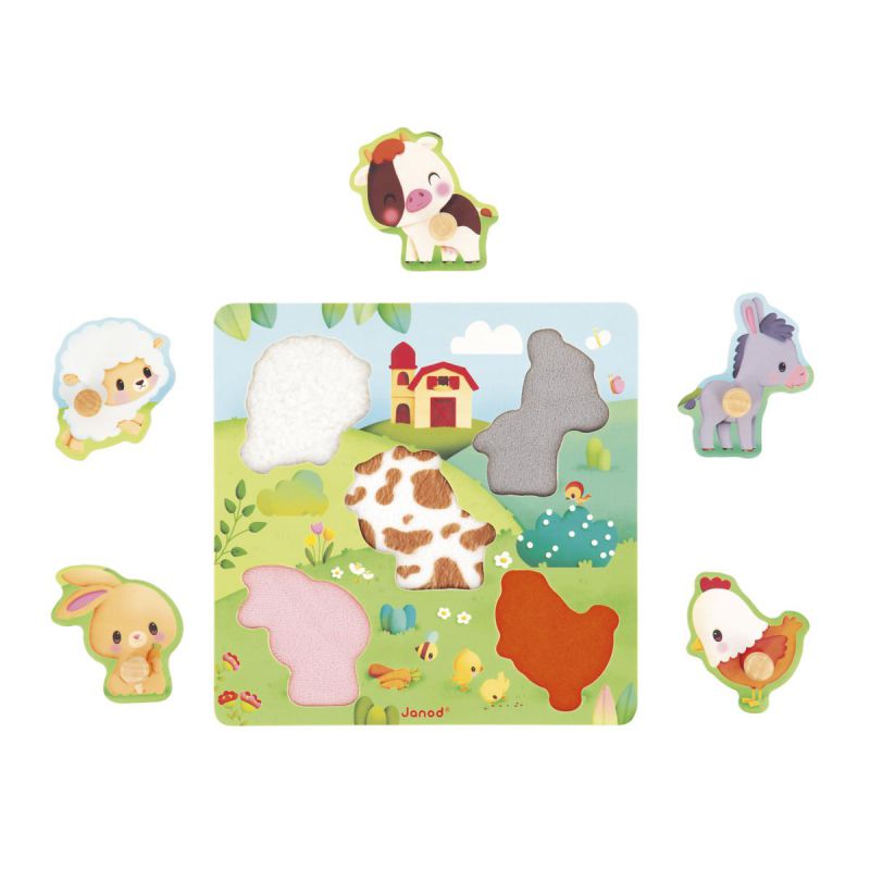 Puzzle Táctil Granja - Janod - Imagen 2
