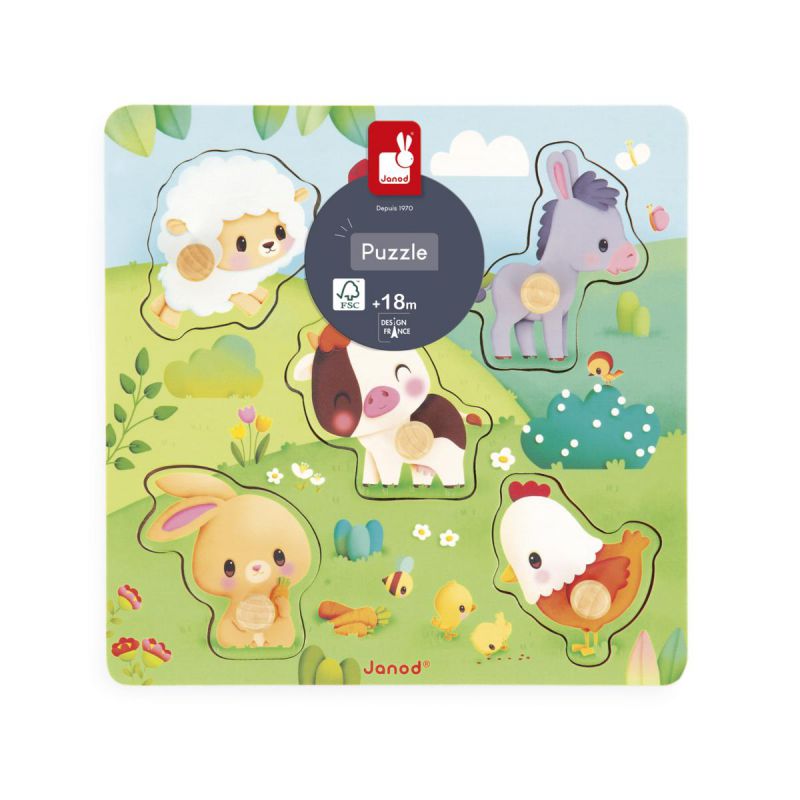 Puzzle Táctil Granja - Janod - Imagen 4