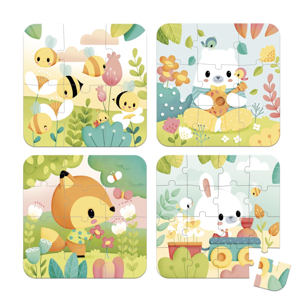 Puzzle Pure 4 puzzles - Janod - Imagen 3
