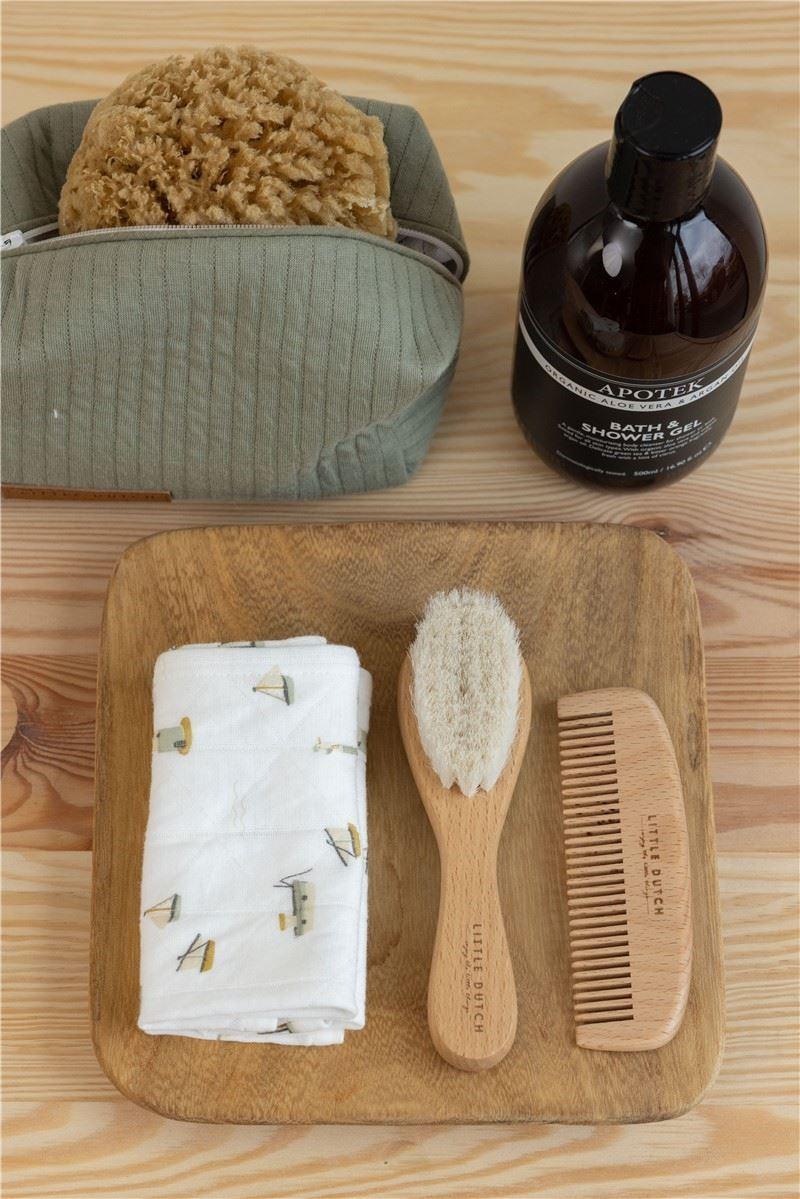 Set cepillo y peine madera bebé - Little Dutch - Imagen 5