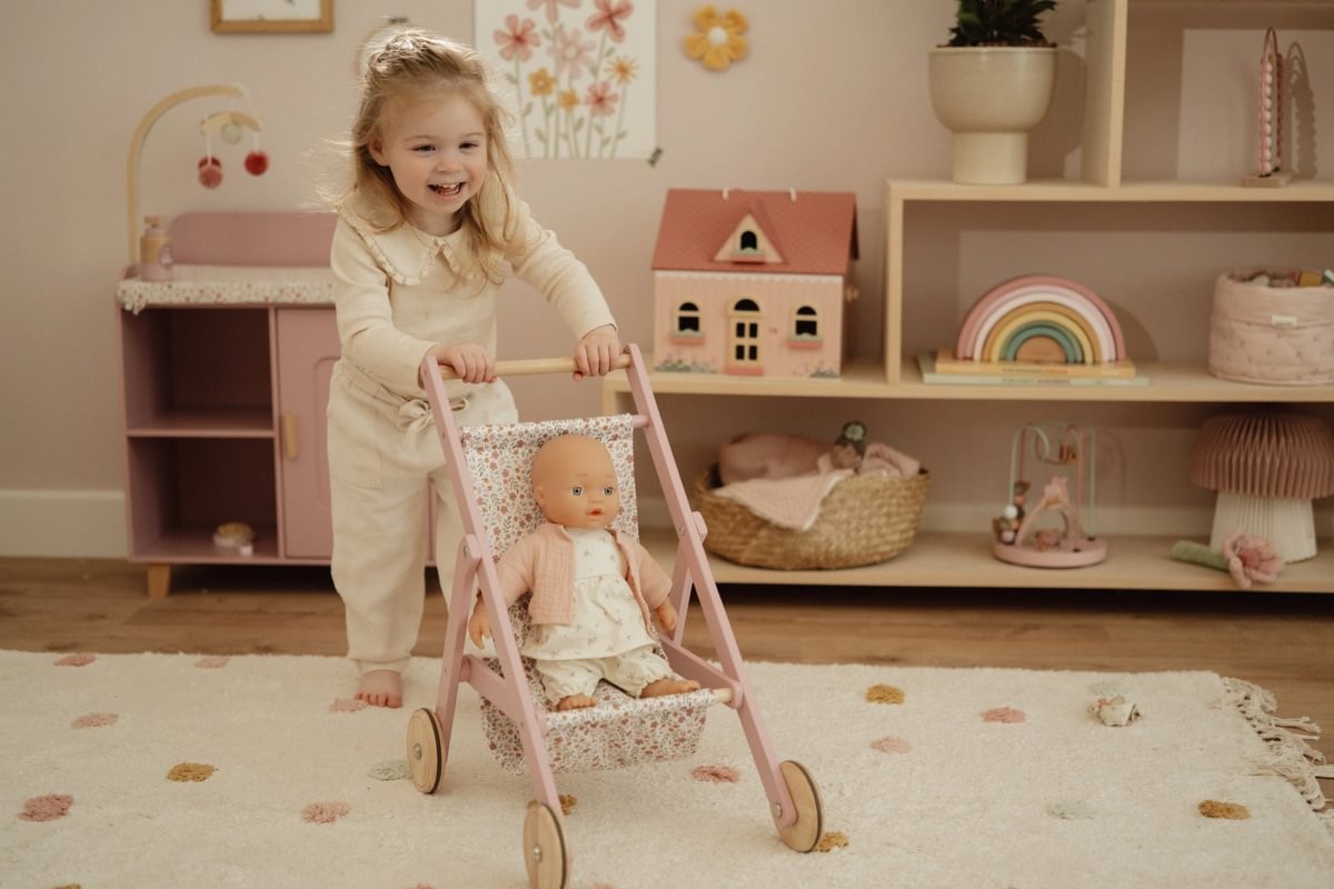 Cochecito para muñecas de madera - Little Dutch - Imagen 8