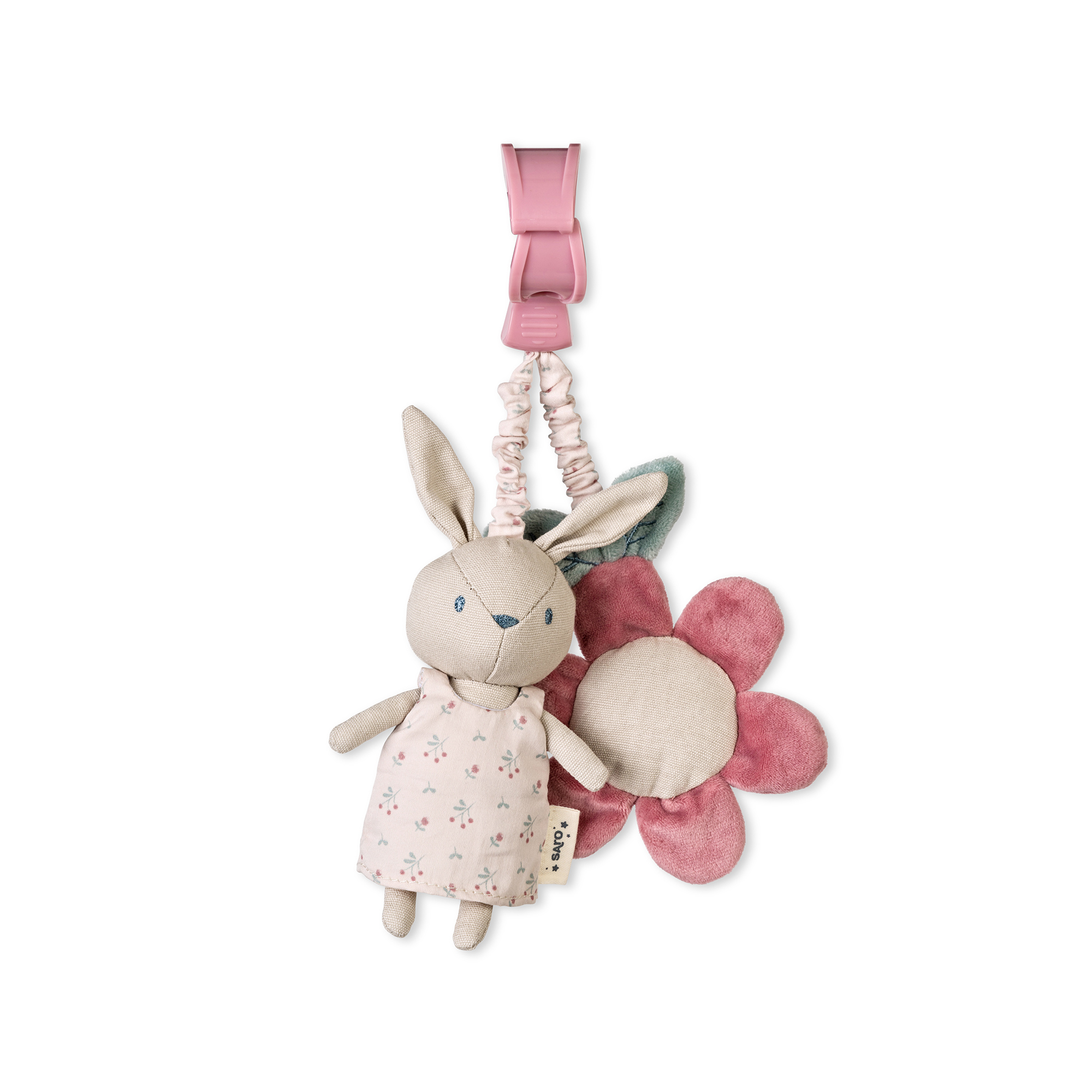 Sonajero Multiactividad "Cotton Bunnies" Rosa - Saro