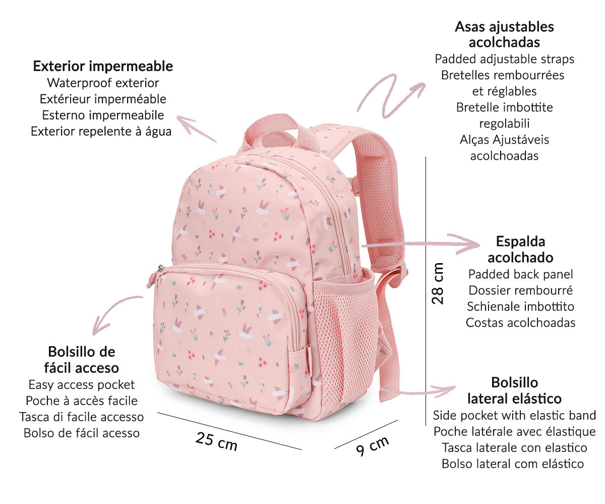 Mochila Infantil Blossom Birds - Tutete - Imagen 2