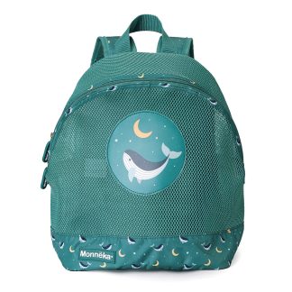 Mochila Infantil Antiarena Whale Teal - Monnëka