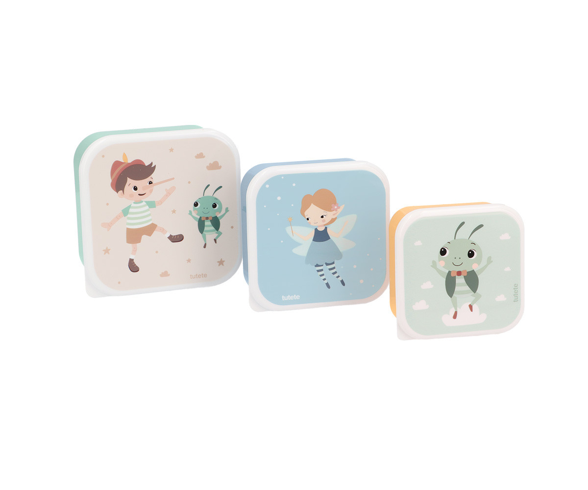 Set 3 Cajas Almuerzo The Wooden Boy - Tutete