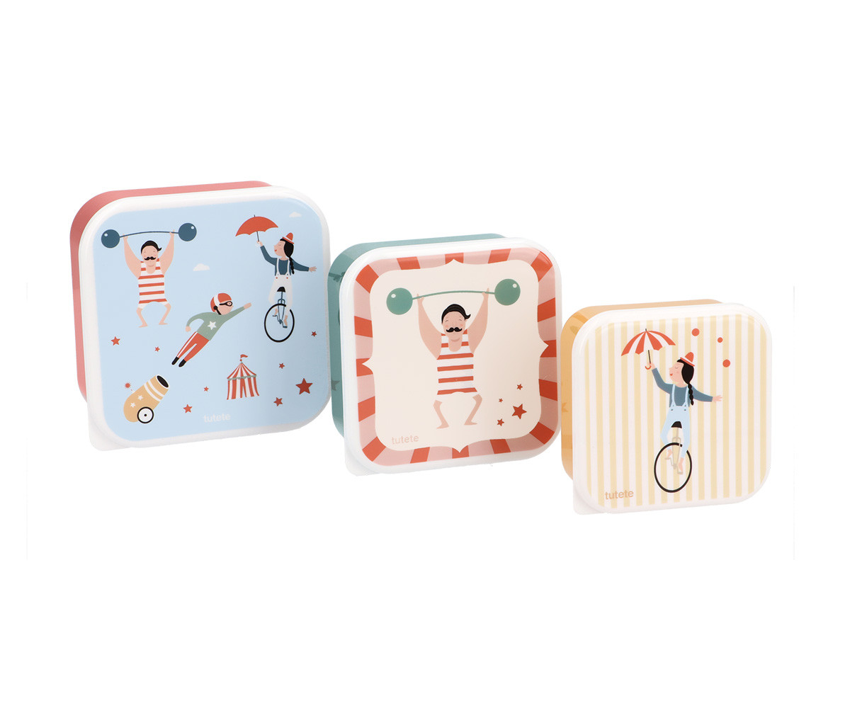 Set 3 Cajas Almuerzo Circus Show - Tutete