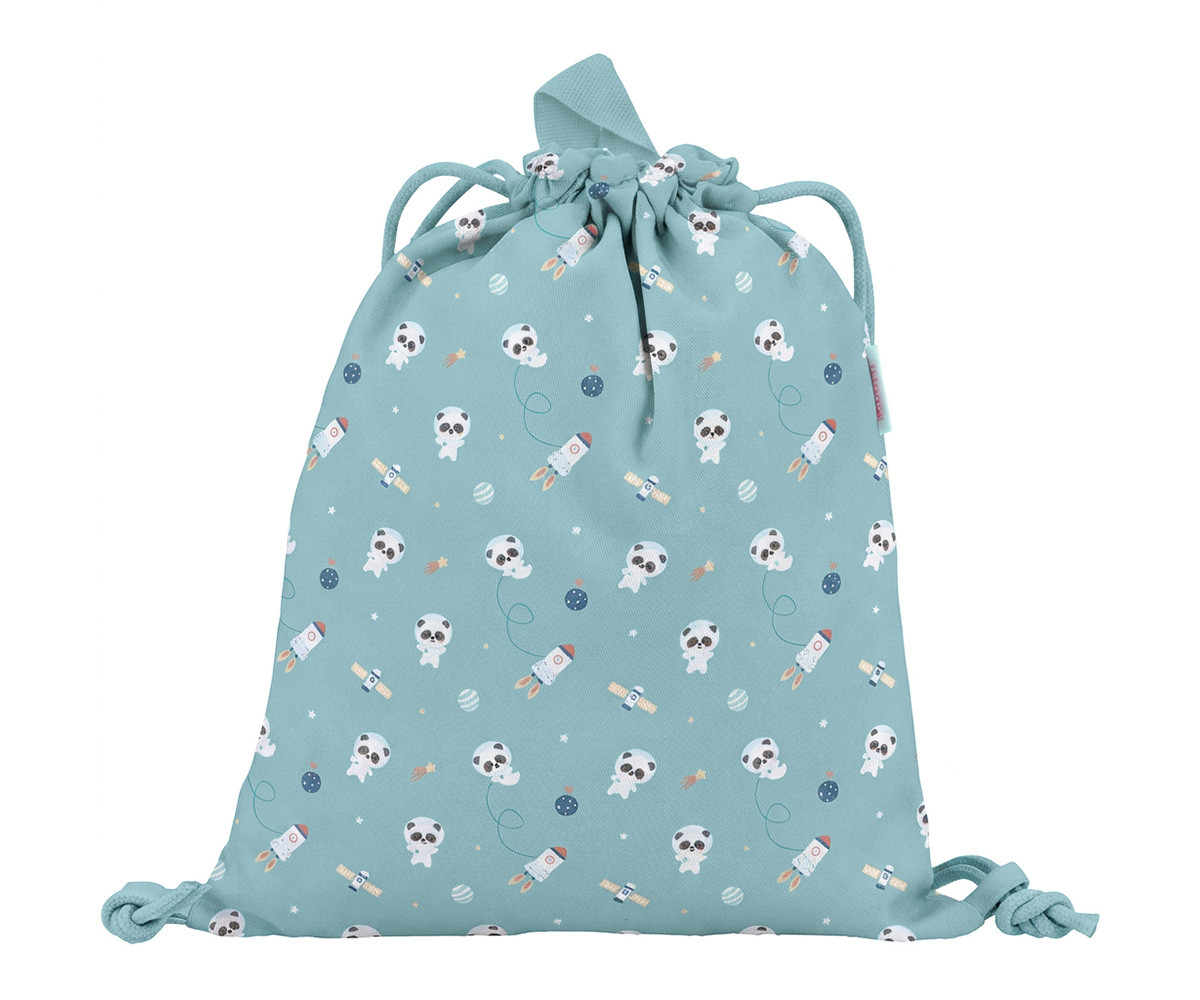 Mochila Saco Tela Pandas in Space Personalizable - Tutete