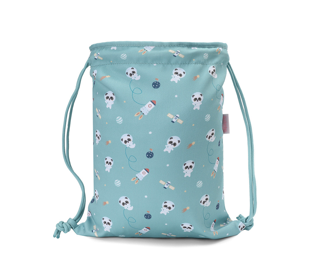 Mochila Saco Tela Pandas in Space Personalizable - Tutete - Imagen 3