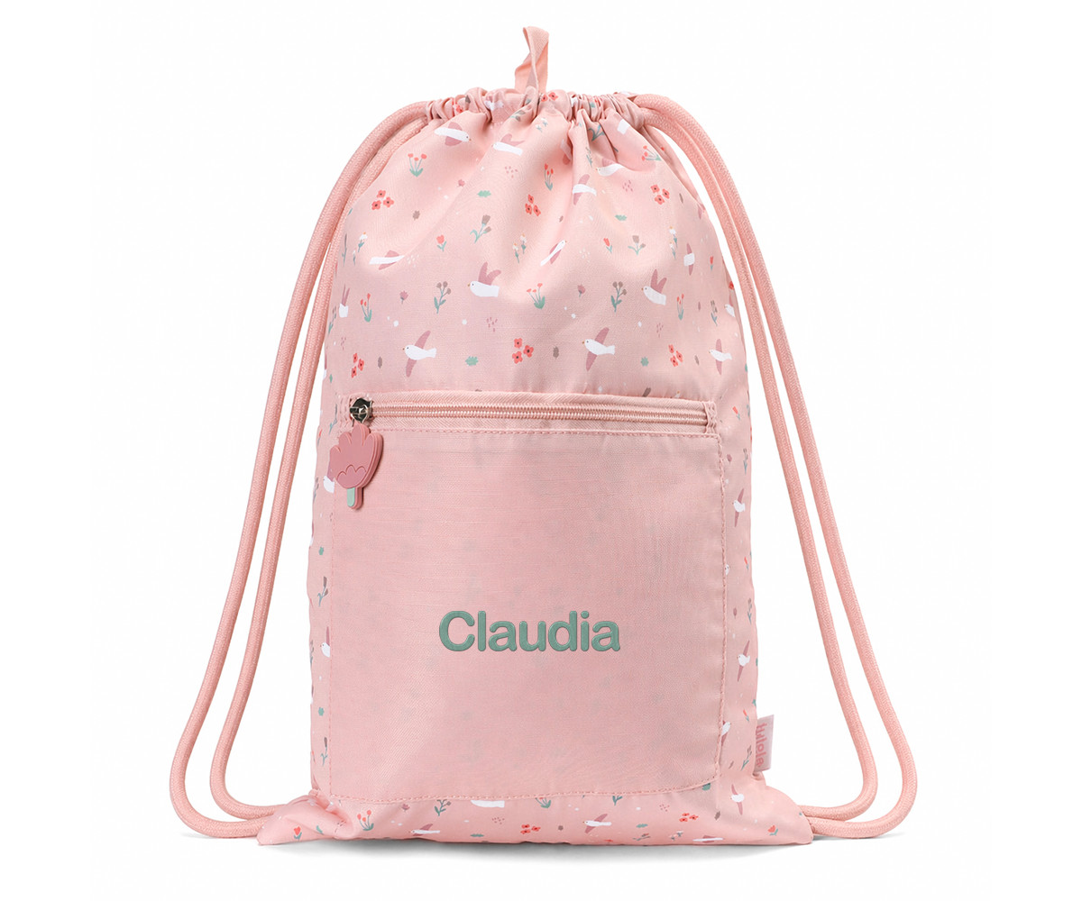 Mochila Saco Impermeable Blossom Birds Personalizable - Tutete - Imagen 7
