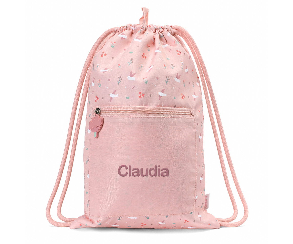 Mochila Saco Impermeable Blossom Birds Personalizable - Tutete - Imagen 6