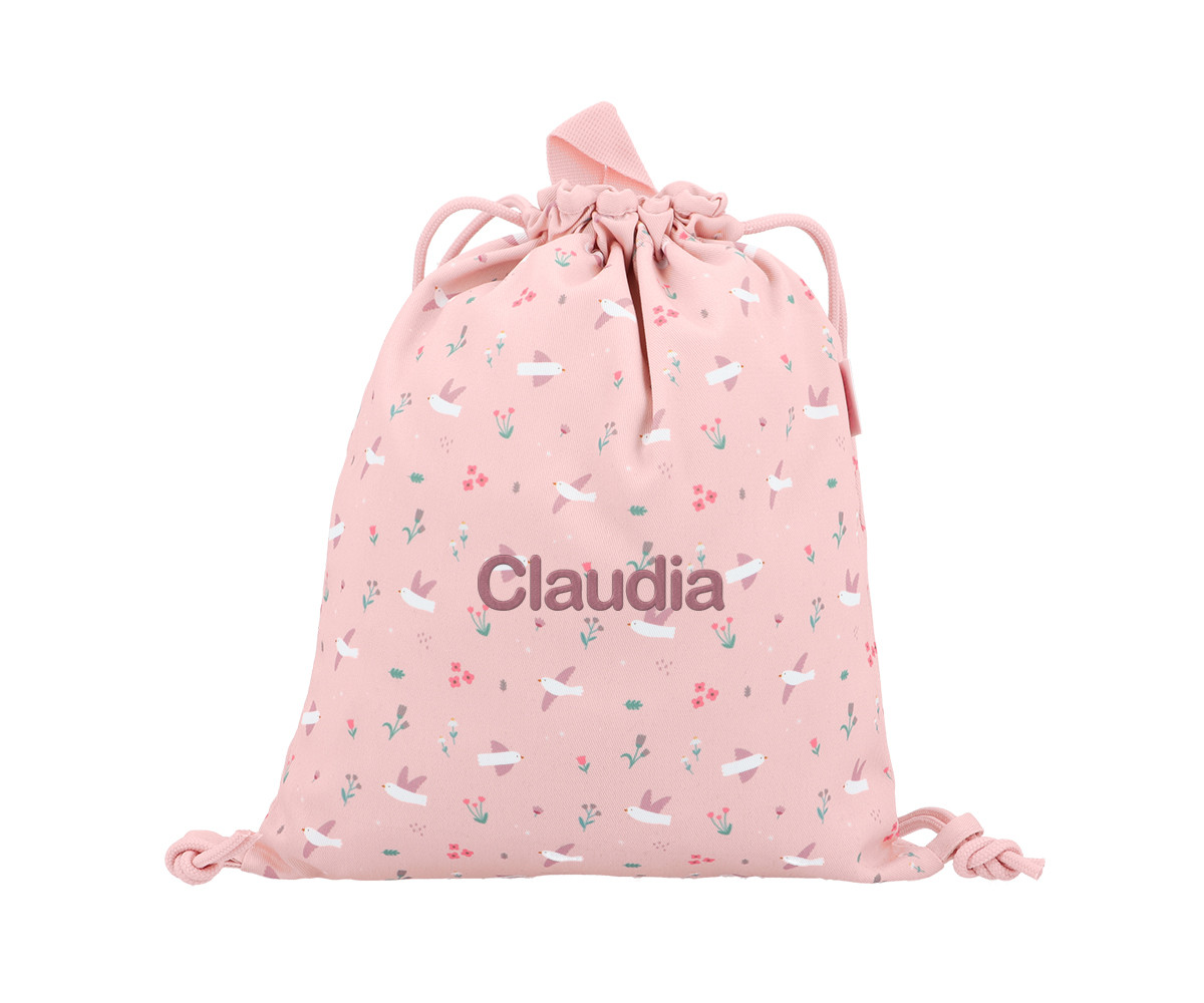 Mochila Saco Tela Blossom Birds Personalizable - Tutete - Imagen 3