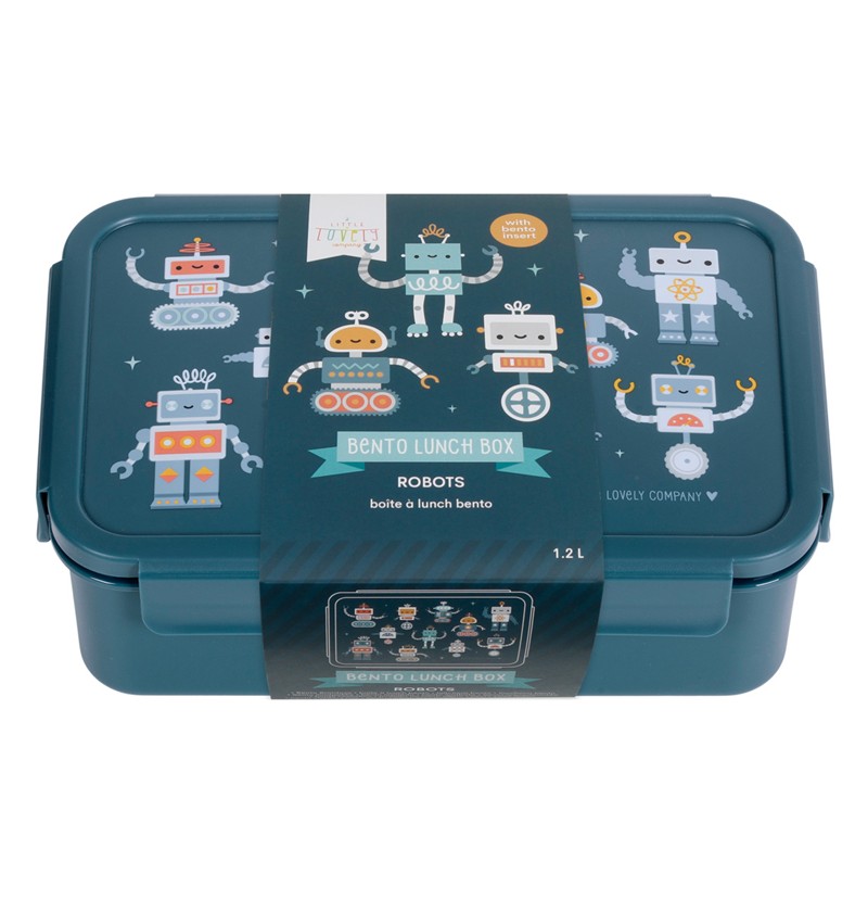 Caja almuerzo bento Robots - A Little Lovely Company - Imagen 4