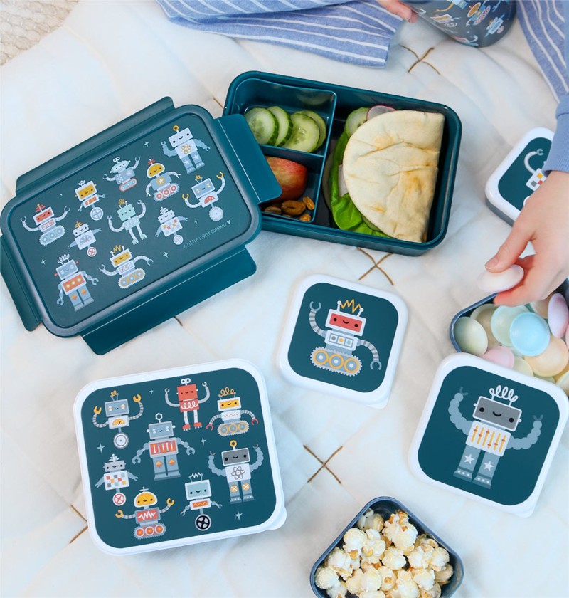 Caja almuerzo bento Robots - A Little Lovely Company - Imagen 7