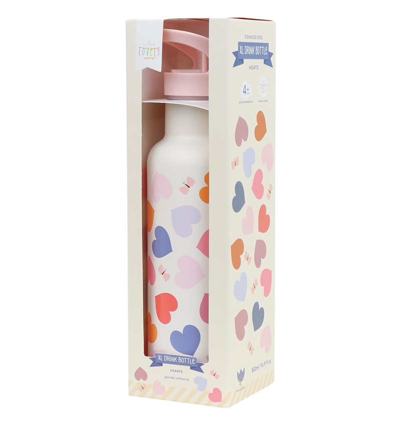 Botella Acero 500ML Corazón - A Little Lovely Company - Imagen 4