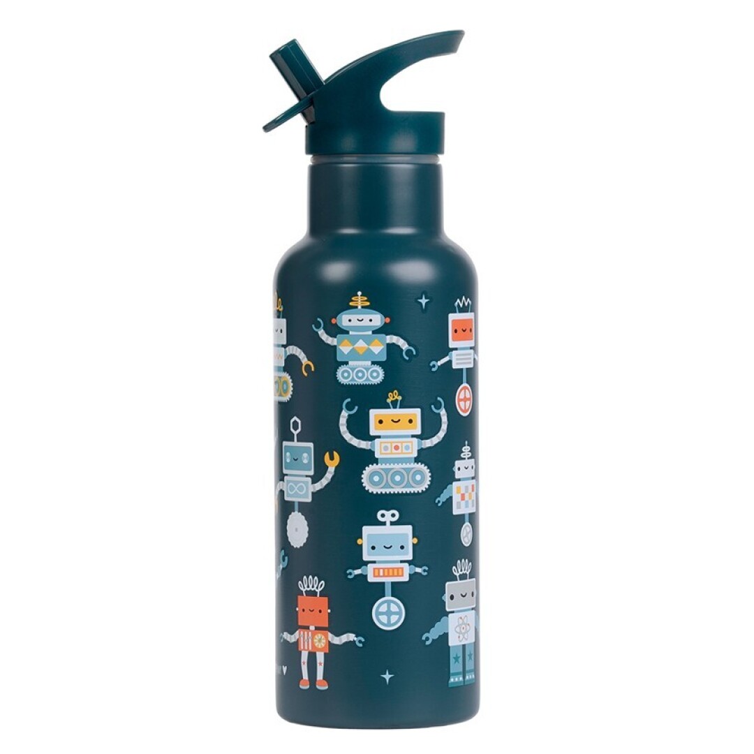 Botella Acero 500ML Robots - A Little Lovely Company