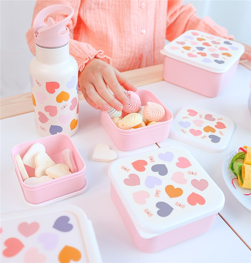 Set 4 cajas almuerzo Corazón - A Little Lovely Company - Imagen 5