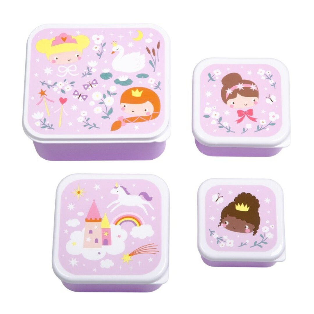 Set 4 cajas almuerzo Princesas - A Little Lovely Company