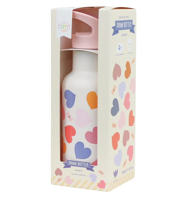 Botella Acero 350ML Corazón - A Little Lovely Company - Imagen 4