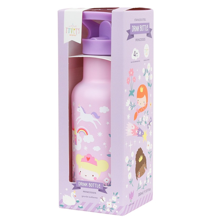 Botella Acero 350ML Princesas - A Little Lovely Company - Imagen 4