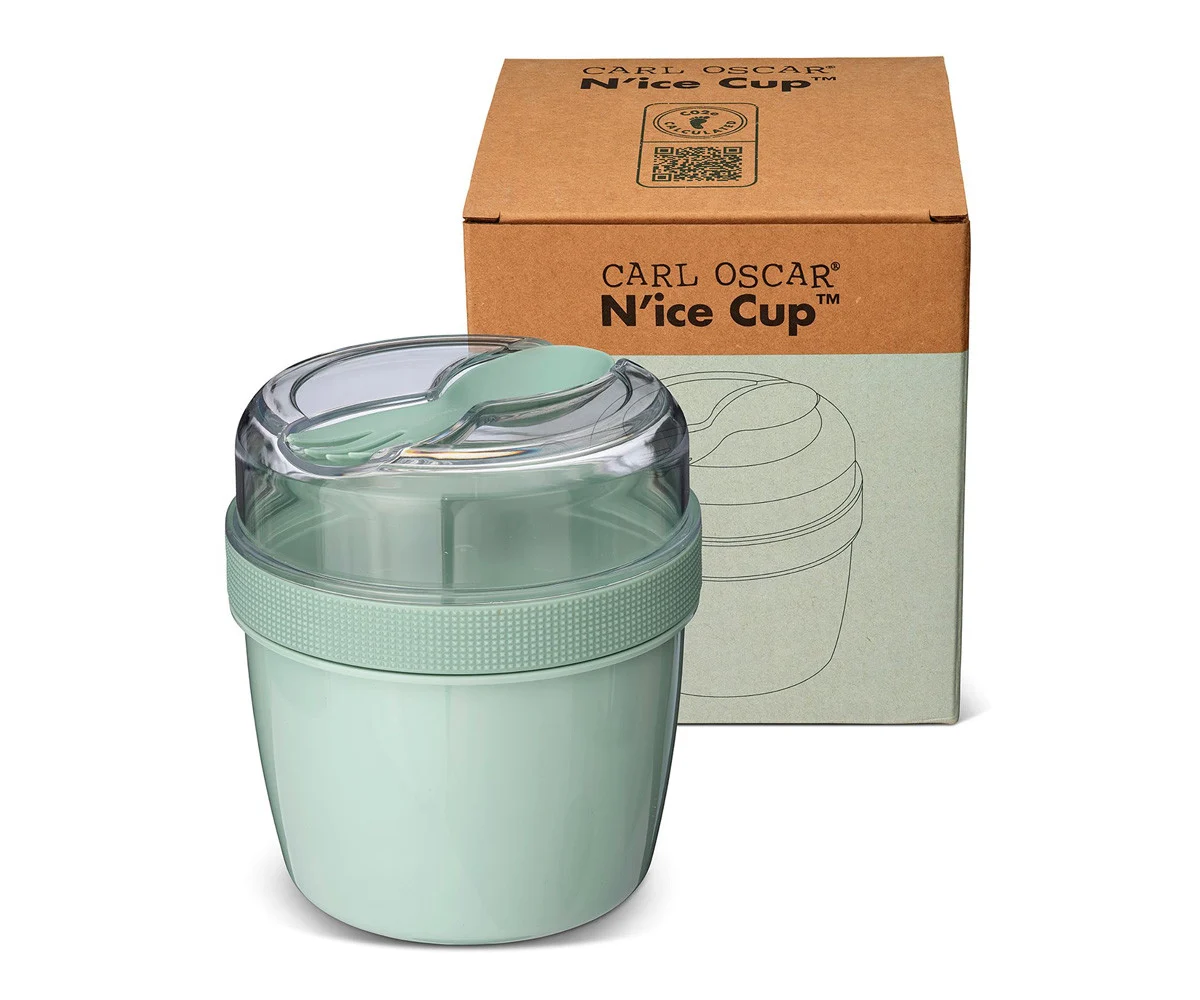 Fiambrera Snack N’ice Cup con disco refrigerante Verde - Carl Oscar - Imagen 2