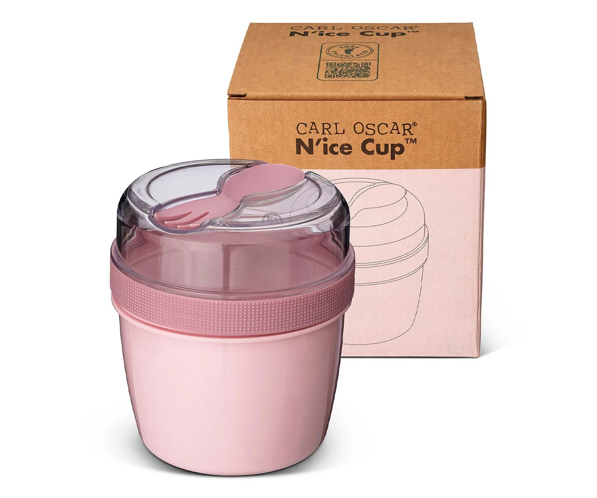 Fiambrera Snack N’ice Cup con disco refrigerante Rosa - Carl Oscar - Imagen 2